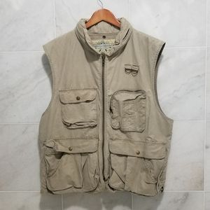 Vtg Banana Republic Safari & Travel Vest Khaki